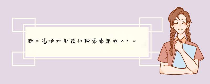 四川省泸州赵茂林种葡萄年收入30多万元,第1张