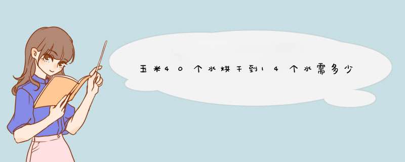 玉米40个水烘干到14个水需多少钱成本,第1张