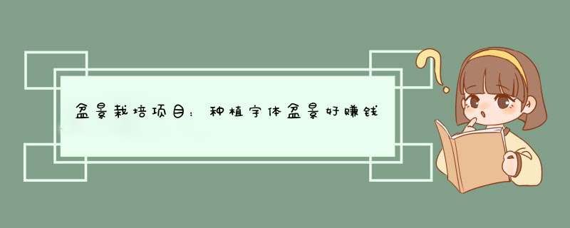 盆景栽培项目：种植字体盆景好赚钱,第1张