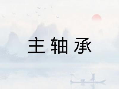 主轴承