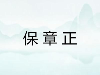 保章正