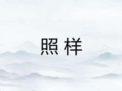 照样