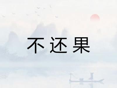 不还果