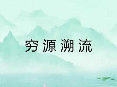 穷源溯流