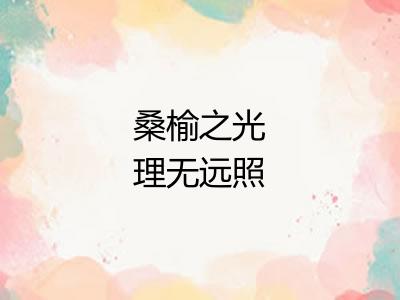 桑榆之光理无远照