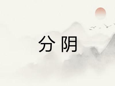 分阴