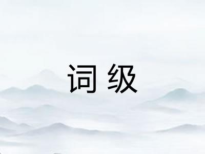 词级