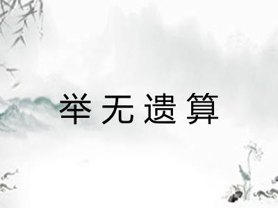 举无遗算