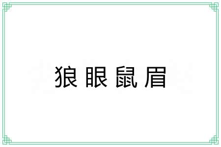 狼眼鼠眉